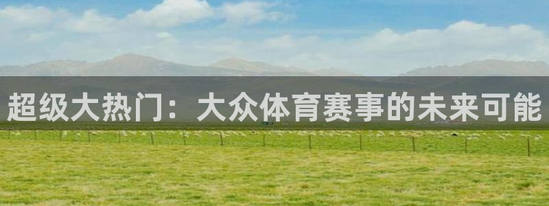 纵横中文网的app叫什么：超级大热门：大众体育赛事的未来可能